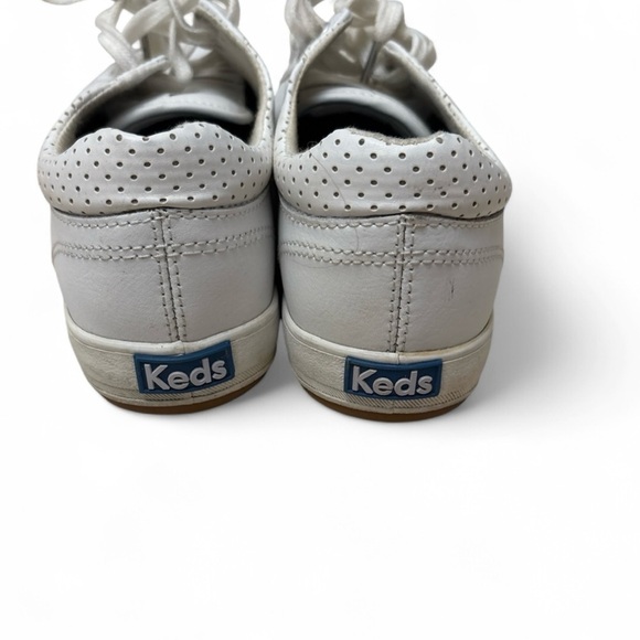 Keds Center II Sneakers Womens 6.5 White Leather Canvas Lace Up Low Top WH64720 - Picture 2 of 3